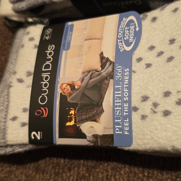 CUDDL DUDS BUNDLE OF 6 PAIRS OF CREW SOCKS FITS SHOE SIZE 4-10 - Picture 5 of 12